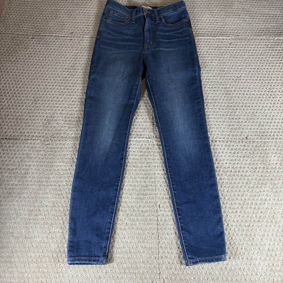 Madewell Denim - Womens Madewell Medium Wash Jeans Size 27 Slim Skinny Roadtripper Stretch‎ Dark